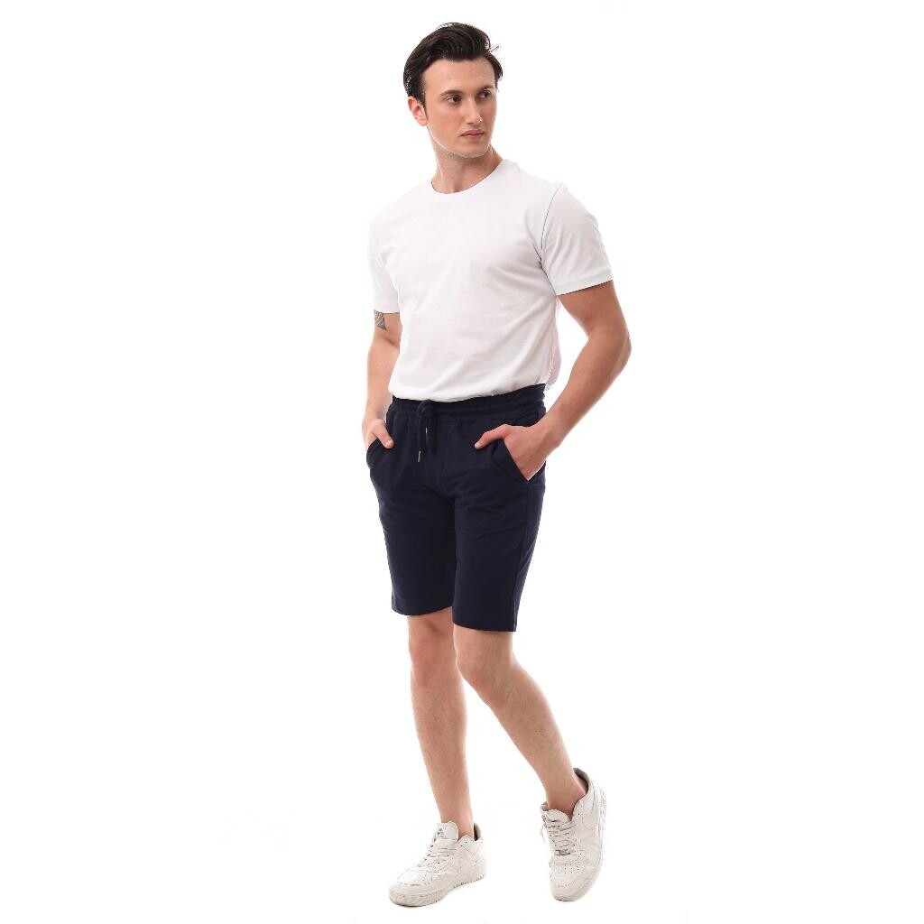 Erkek Basic Regular Fit Şort Lacivert 1004-1 