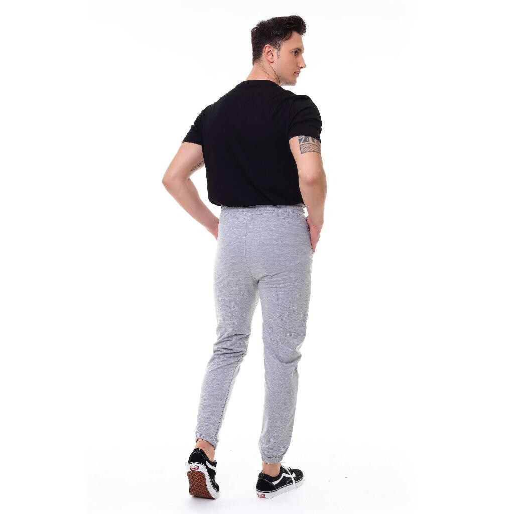 Erkek Tek Alt Eşofman Jogger Gri 1064 - 5