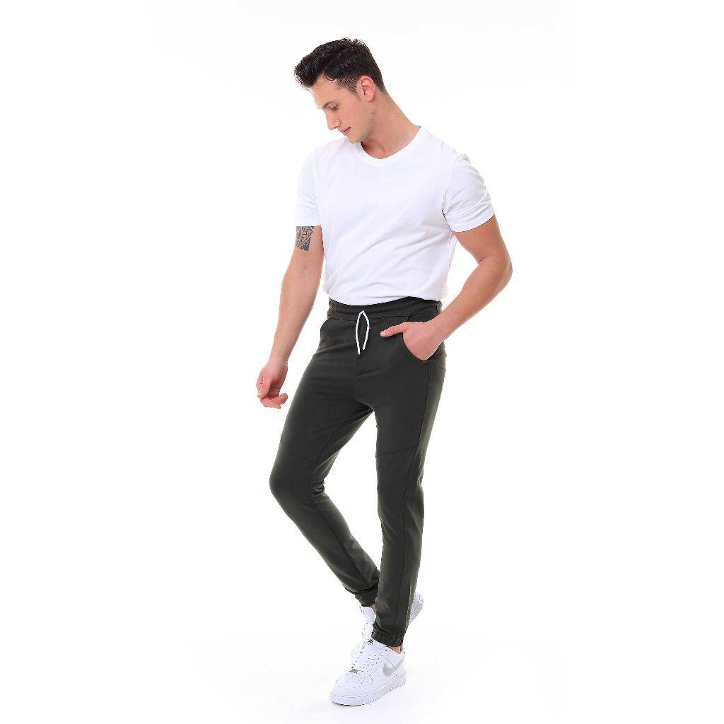 Erkek Tek Alt Eşofman Jogger Haki 1064 - 3