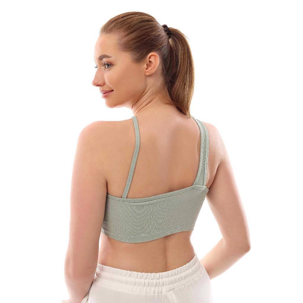 Fitilli Çapraz Askılı Crop Top Büstiyer Mint 35200 - 5