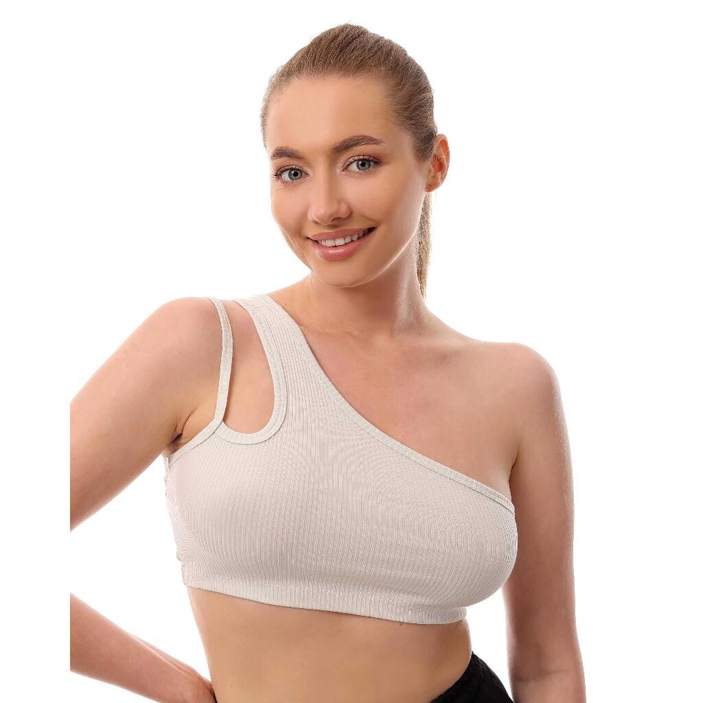 Fitilli Çapraz Askılı Crop Top Büstiyer Taş 35200 