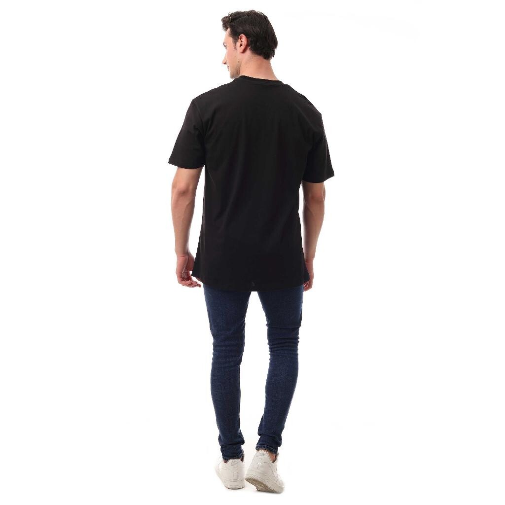 Never Stop Oversize Basic Erkek T-shirt Siyah 5001 - 4