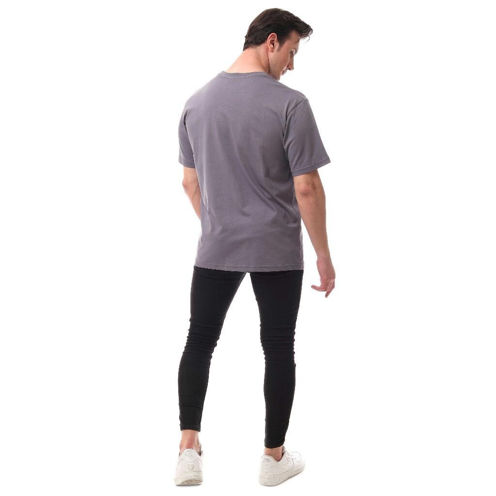 Oversize Basic Erkek T-shirt Füme 5000 - 5