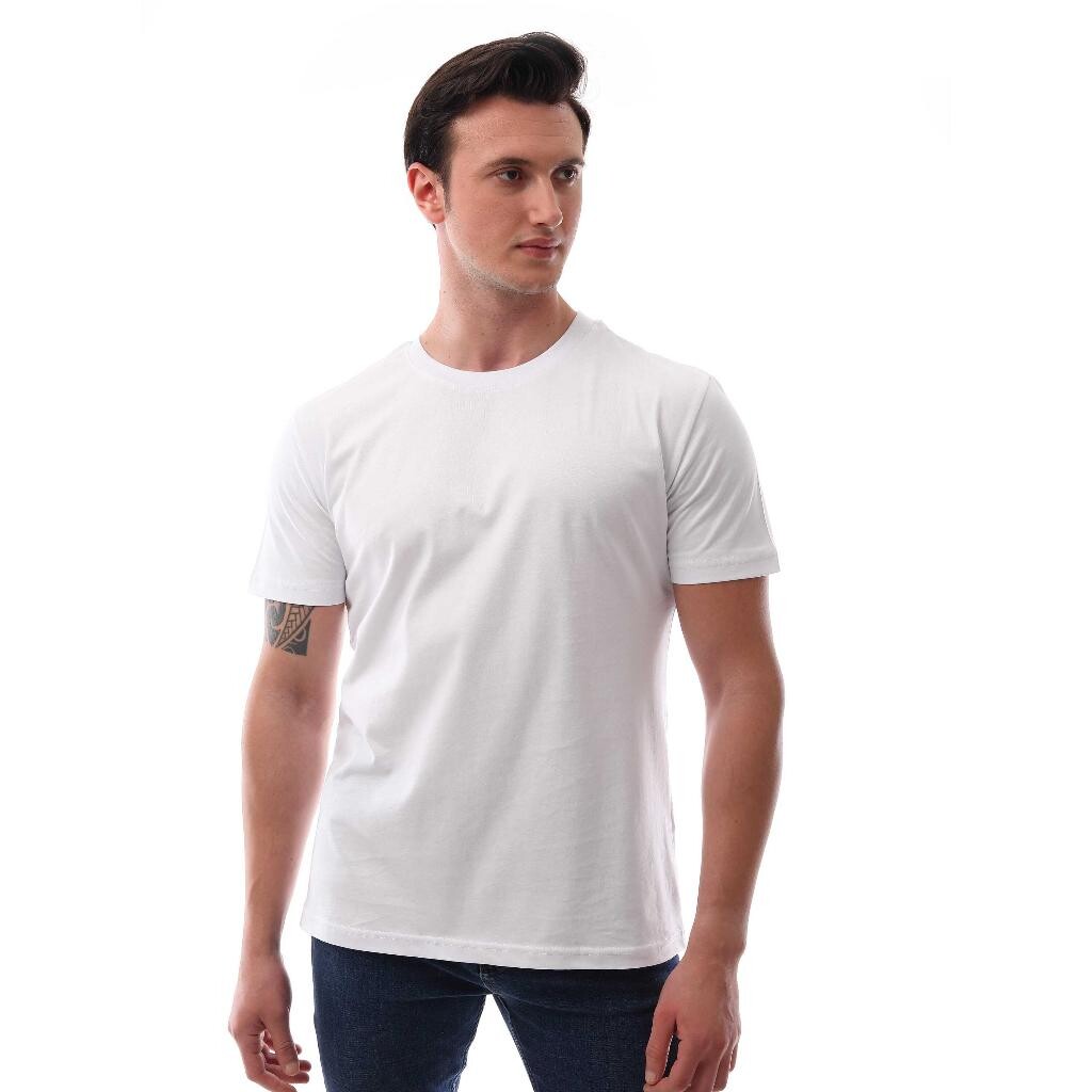 Regular Basic Erkek T-shirt Beyaz 4000 