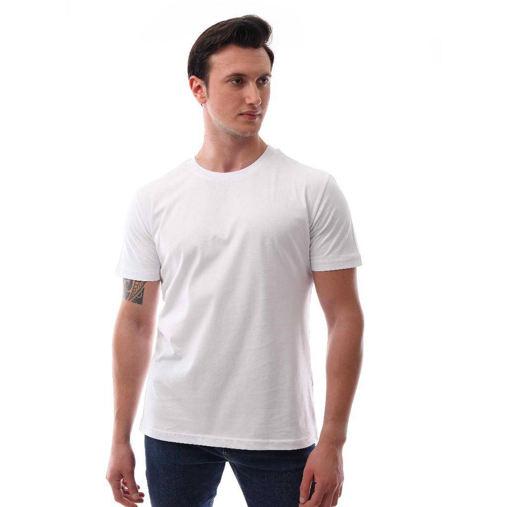 Regular Basic Erkek T-shirt Beyaz 4000 - 1