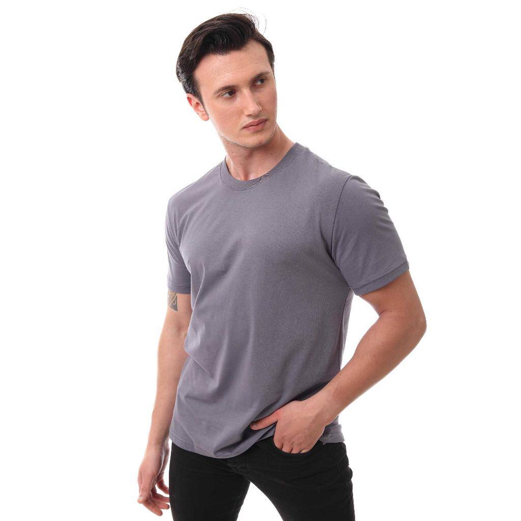 Regular Basic Erkek T-shirt Füme 4000 - 1